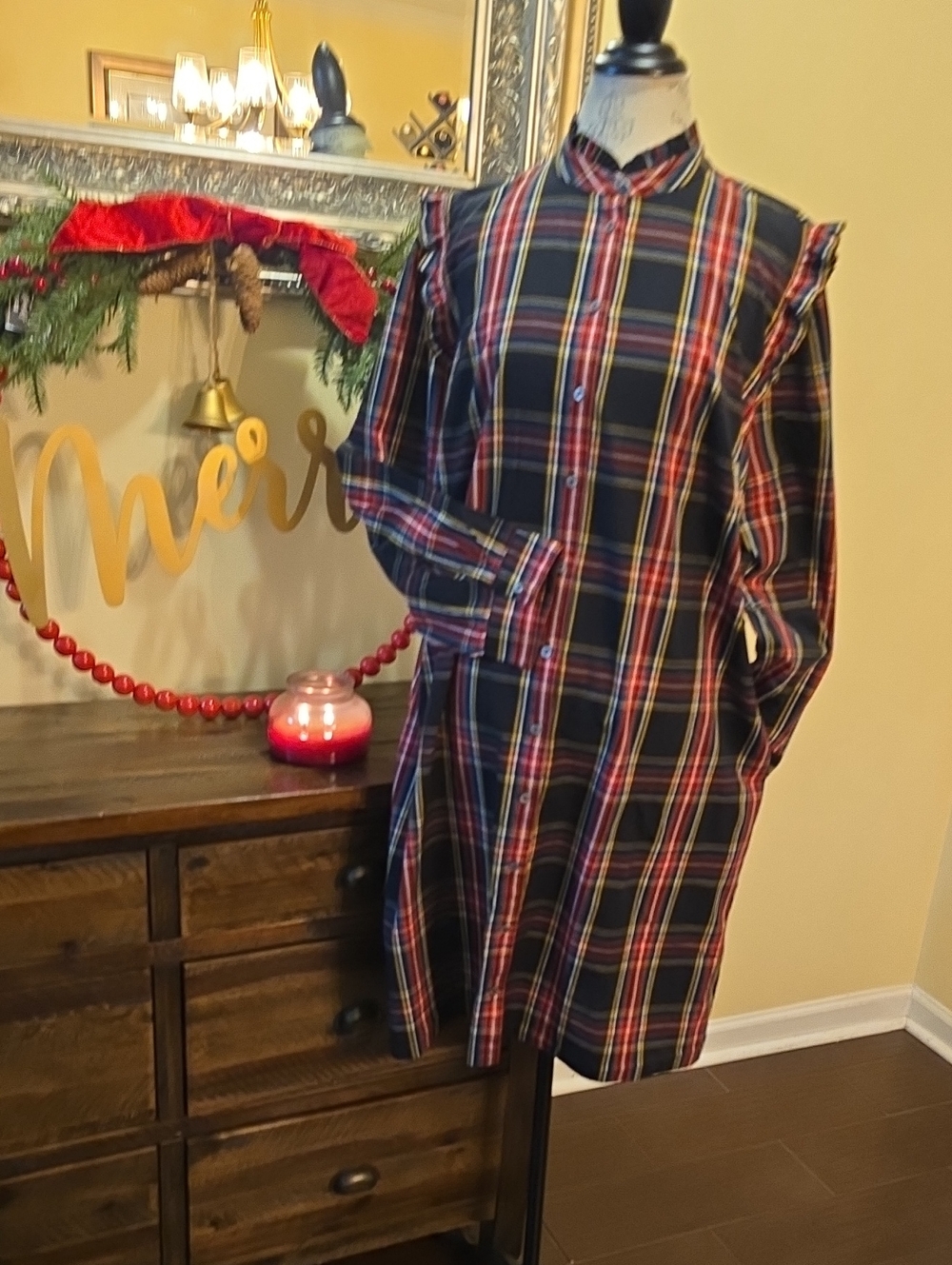 J. Crew Re-Imagine Women's Tartan Plaid Shift Dress